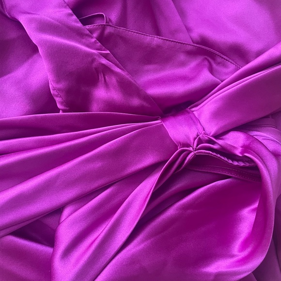 Rodarte One Shoulder Purple Silk Dress - Picture 11 of 11